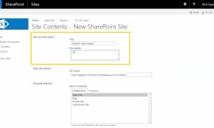 Creating a SharePoint Site/Subsite